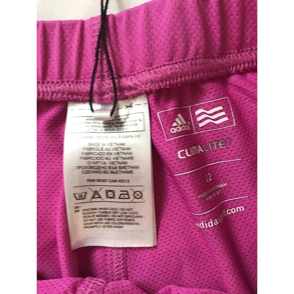 Adidas Climalite Golf Shorts Womens 12 Pink Gym Activewear Lightweight Mesh NWOT - Picture 3 of 7